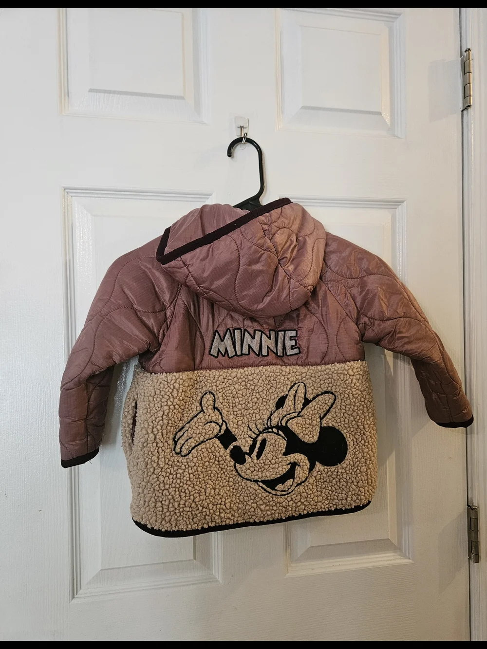 Zara Disney Minnie Toddler Girls Hooded Puffer Jacket